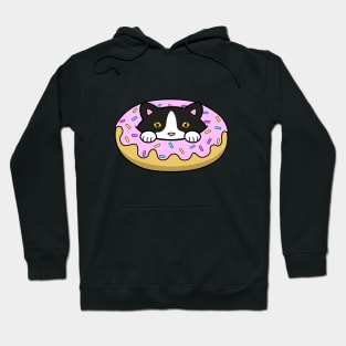 Pink Doughnut Cat Hoodie